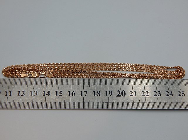 Ланцюжок з червоного золота з плетінням Нонна (33232308) 3