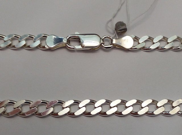Срібний ланцюг з плетінням панцирне (33480937) 0