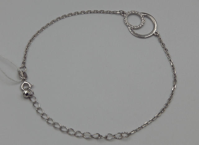 Срібний браслет із цирконієм (32174865) 0