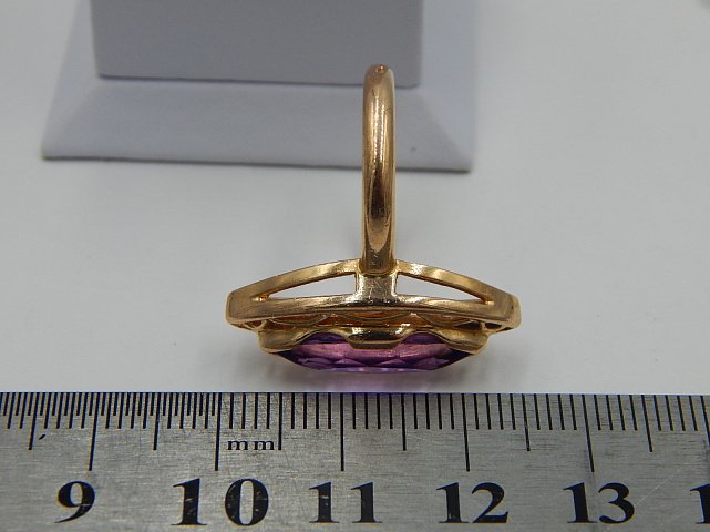 Кольцо из красного золота с корундом (29738499) 8