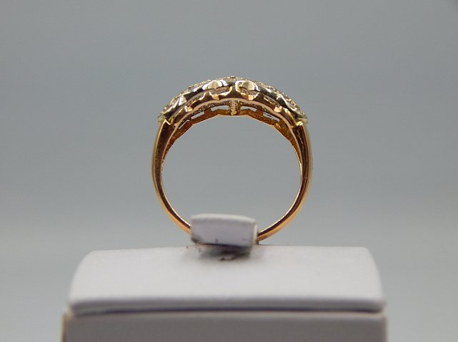Кольцо из красного и белого золота с цирконием (32184971)  4