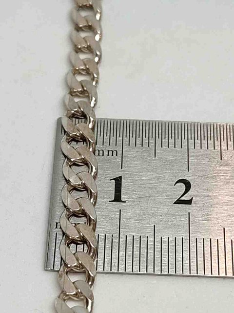 Серебряная цепь с плетением панцирное (28840093) 1