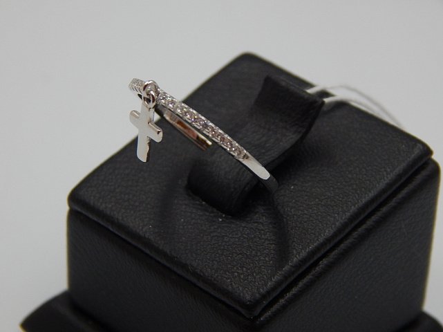 Серебряное кольцо с цирконием (30536785) 1