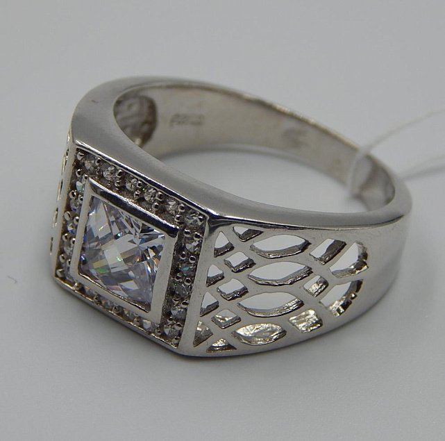 Серебряный перстень с цирконием (33008868) 2