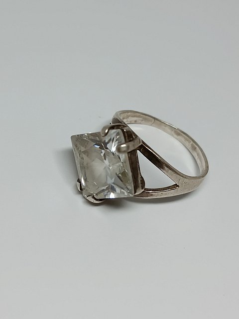 Серебряное кольцо с цирконием (33644991) 8