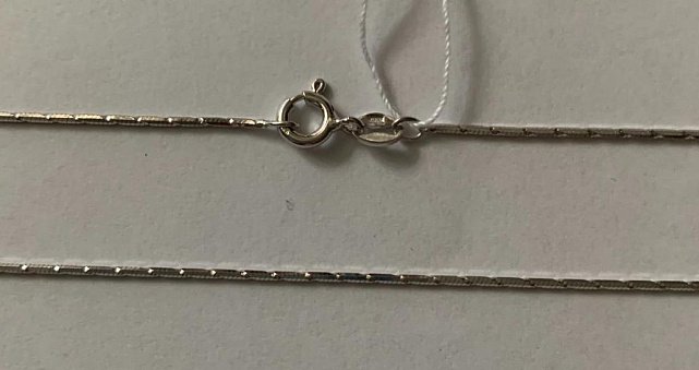 Серебряная цепь с плетением Снейк (30588905) 0