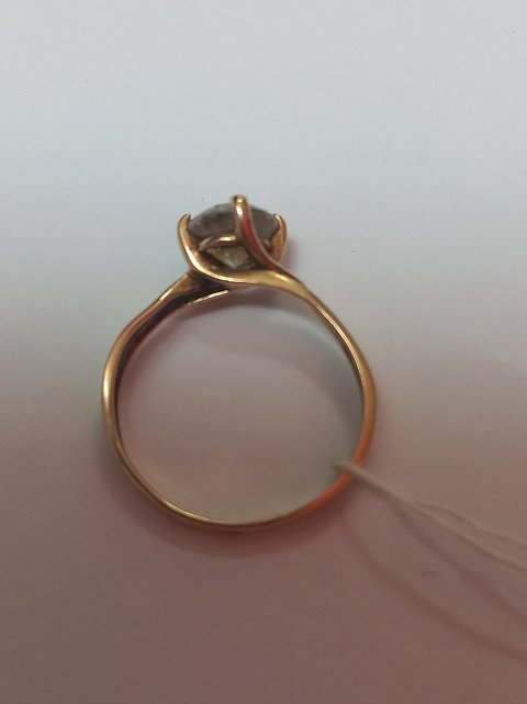 Кольцо из красного золота с цирконием (33304943) 2