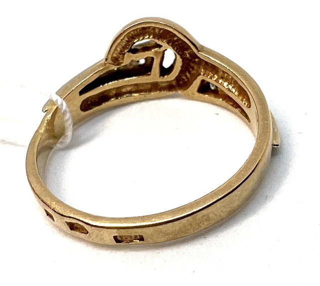 Кольцо из красного и белого золота с цирконием (28269961) 6