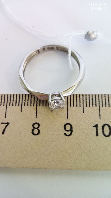Серебряное кольцо с цирконием (28786832) 3