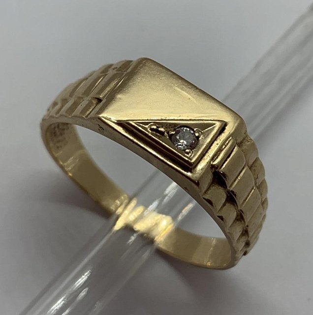 Перстень из красного золота с цирконием (33730591) 0