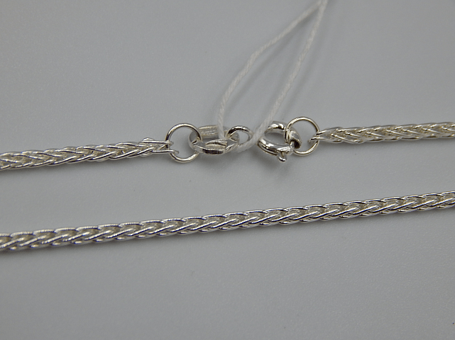 Серебряная цепь с плетением Колосок (31124547) 0