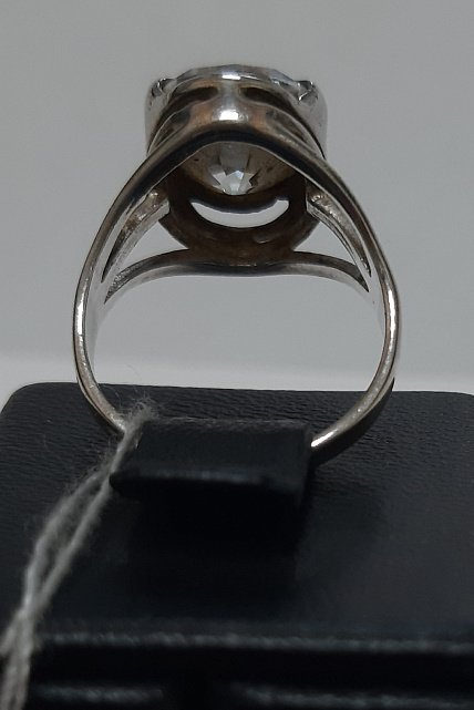 Серебряное кольцо с цирконием (30538677) 7