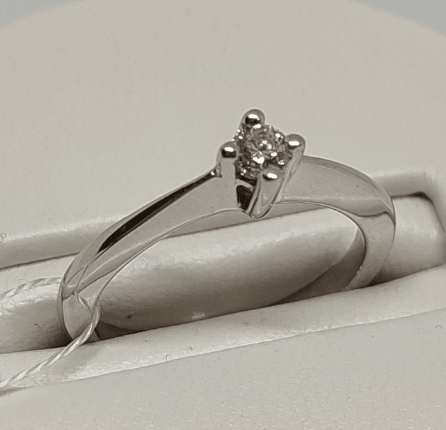 Кольцо из белого золота с бриллиантом (-ми) (30337046) 0