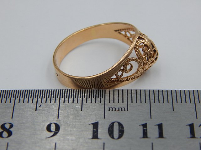 Кольцо из красного золота (28295783) 5