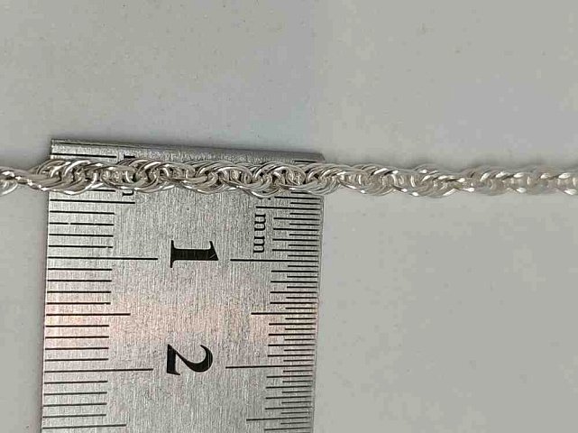 Серебряная цепь с плетением Кордовое (29350361) 2