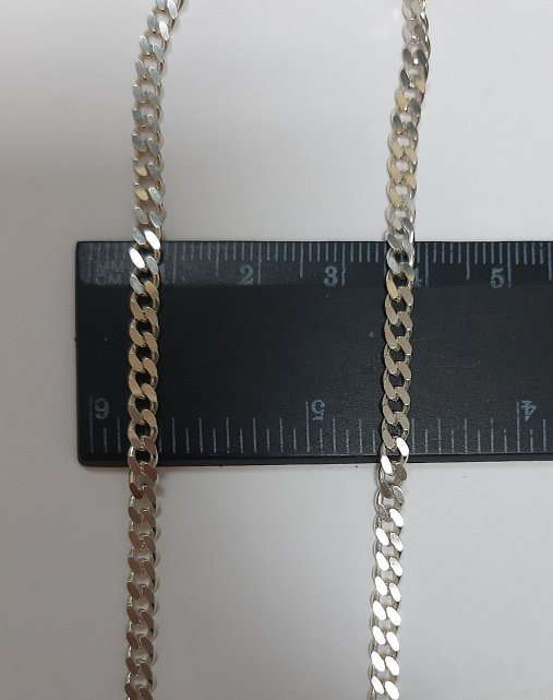 Серебряная цепь с плетением панцирное (30515841) 2