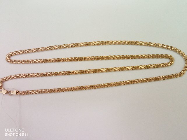 Цепь из красного золота с плетением Бисмарк (32217697)  3
