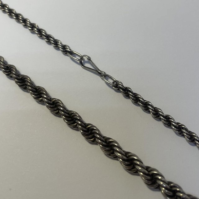 Срібний ланцюг з плетінням Мотузочок (33632283) 0