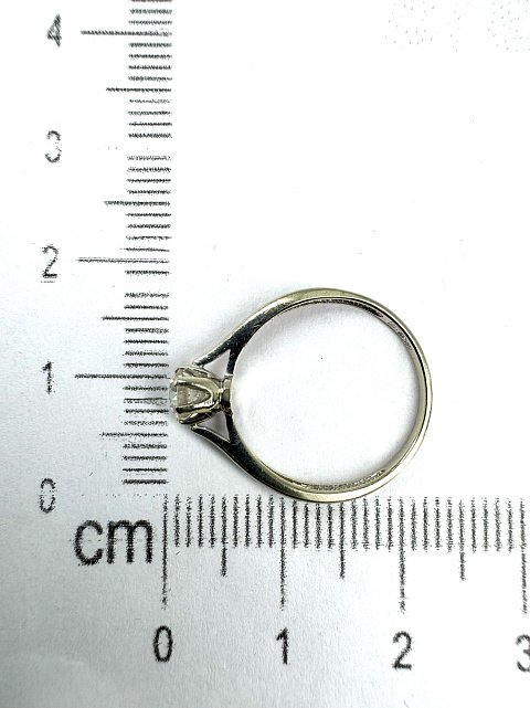 Кольцо из белого золота с бриллиантом (-ми) (33543075) 4