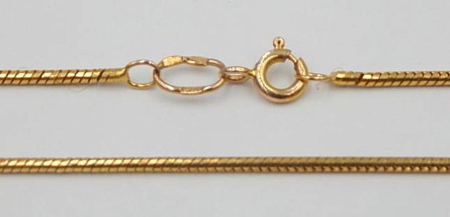 Цепь из желтого золота с плетением Снейк (29805337) 0