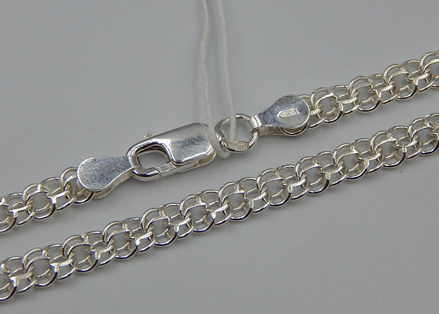 Срібний ланцюг із плетінням Бісмарк (32076979) 0