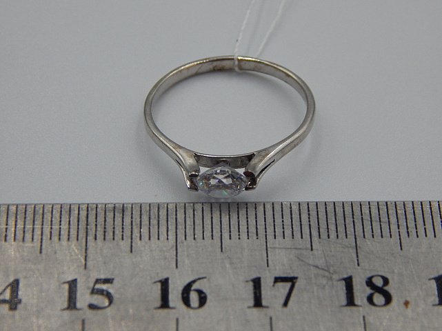Серебряное кольцо с цирконием (31291700) 2