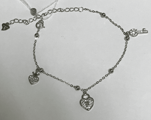 Срібний браслет із цирконієм (29341851) 0