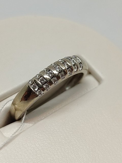 Кольцо из белого золота с бриллиантом (-ми) (27417272) 6