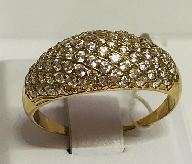 Кольцо из красного золота с цирконием (28943643) 1