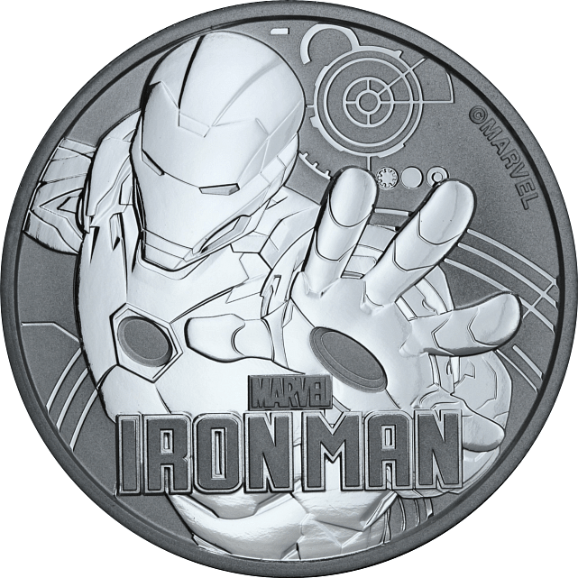 Серебряная монета 1oz Железный Человек 1 доллар 2018 Тувалу (33214220) 0