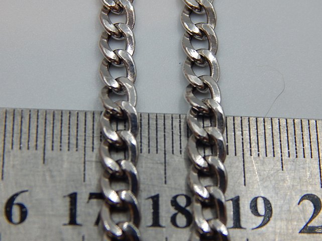 Серебряная цепь с плетением панцирное (30541916) 1