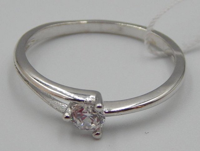 Серебряное кольцо с цирконием (30668927) 2