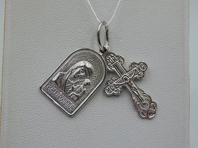 Серебряная подвес-ладанка с крестом (33006172) 1