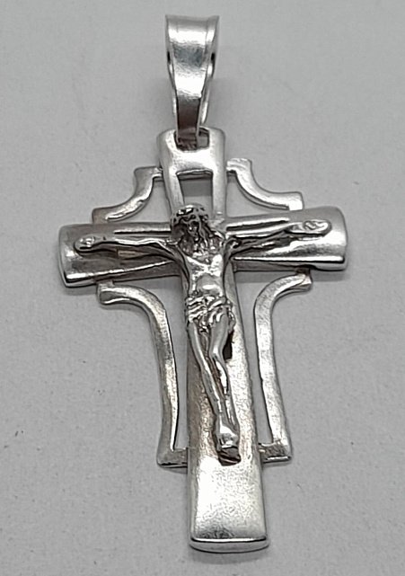 Срібний підвіс-хрест (31805352) 0