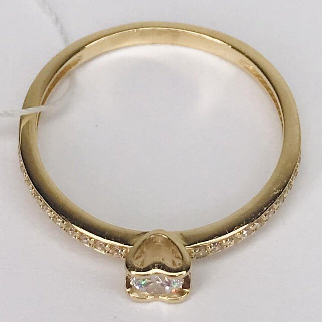 Кольцо из красного золота с цирконием (32956044)  4