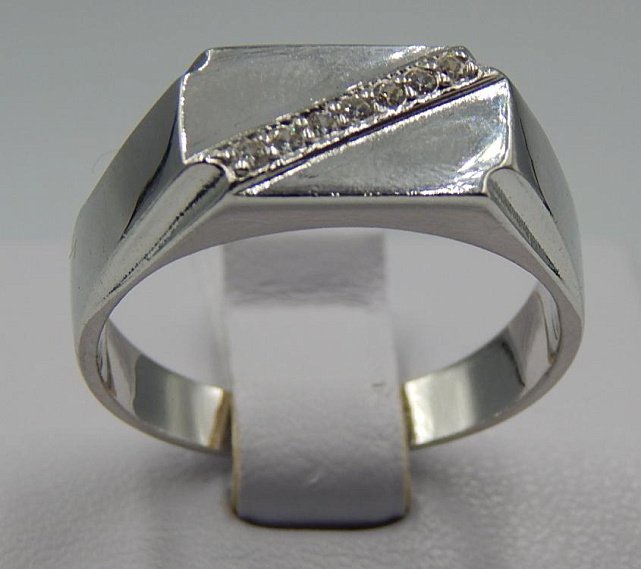Серебряное кольцо с цирконием и позолотой (32550234) 0