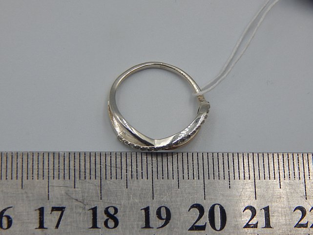 Серебряное кольцо с позолотой и цирконием (32317580) 3