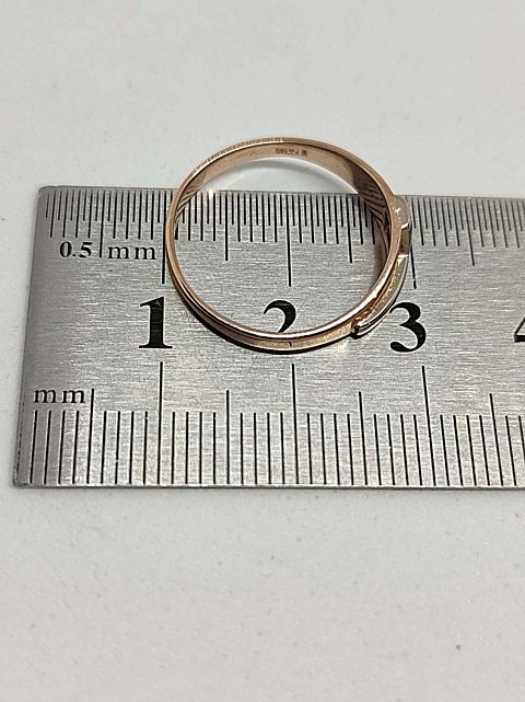 Кольцо из красного и белого золота с бриллиантом (-ми) (30859161) 5