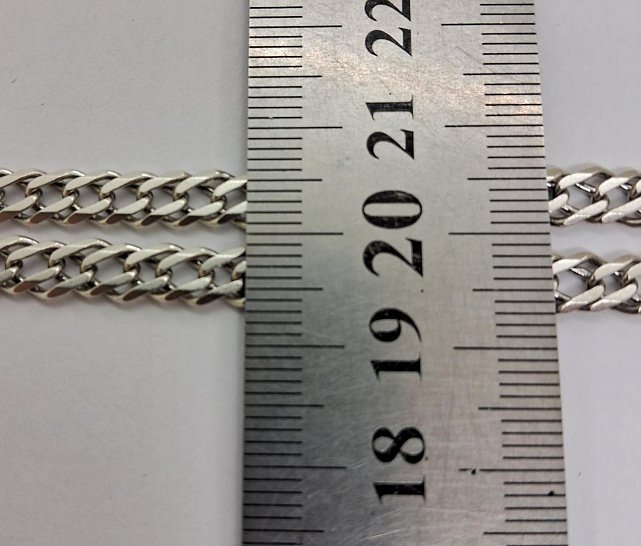 Серебряная цепь с плетением Двойной ромб (32726591) 3