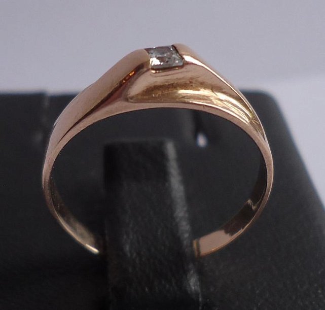 Кольцо из красного золота с цирконием (31878506) 2