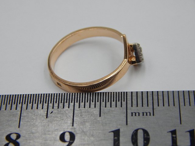 Кольцо из красного и белого золота с цирконием (30055890) 7