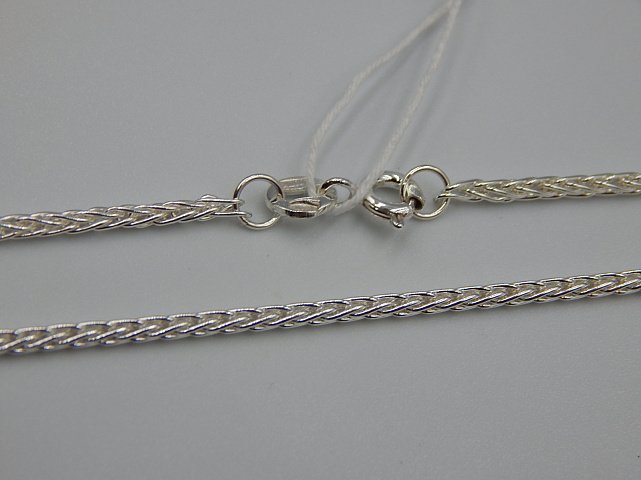 Серебряная цепь с плетением Колосок (31097132) 0