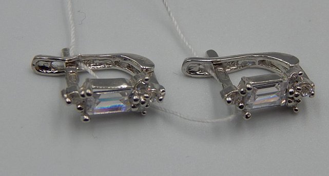 Срібні сережки з цирконієм (32559024) 2