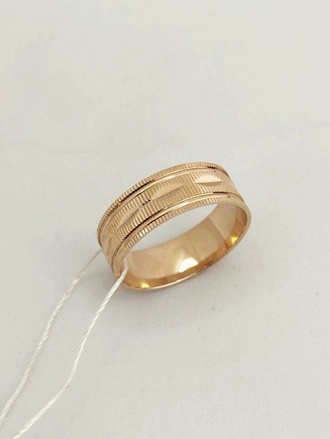 Обручальное кольцо из красного золота (32883405)  0