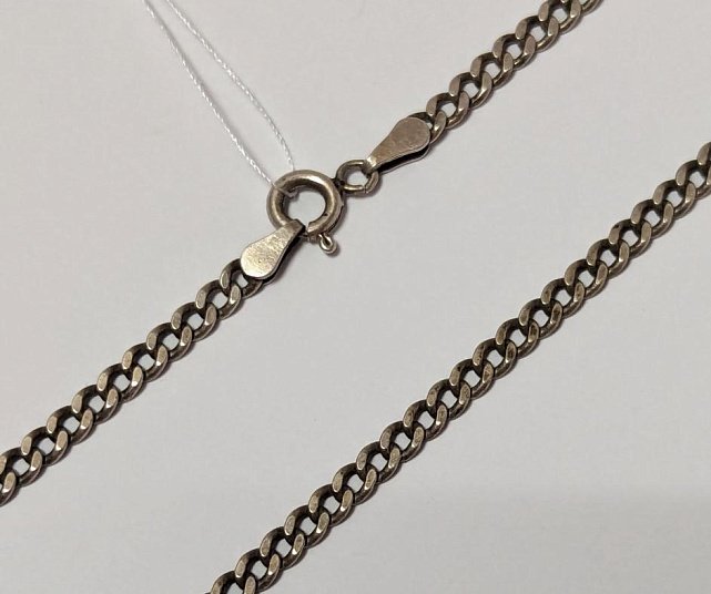 Серебряная цепь с плетением панцирное (33764059) 0