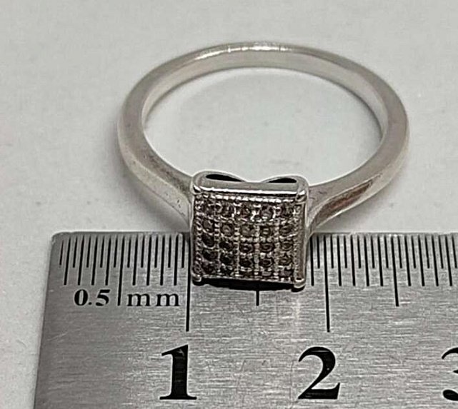 Серебряное кольцо с цирконием (33476235) 6