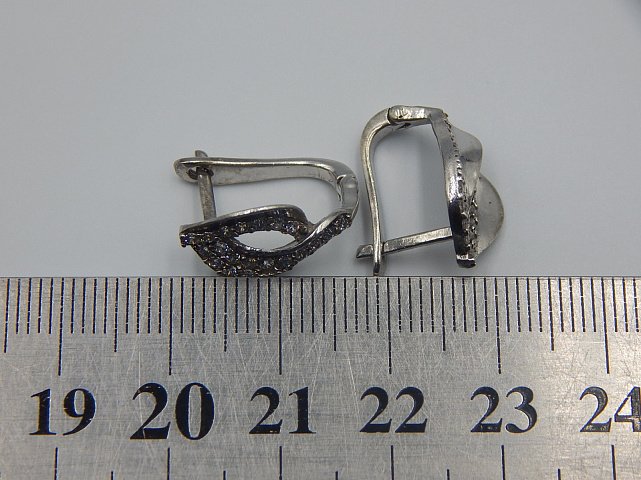 Срібні сережки з цирконієм (33287598) 3