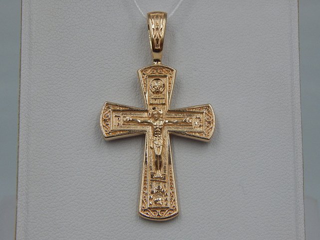 Підвіс-хрест з червоного золота (33698370) 2
