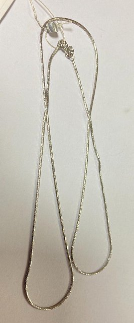 Серебряная цепь с плетением Снейк (30590819) 3