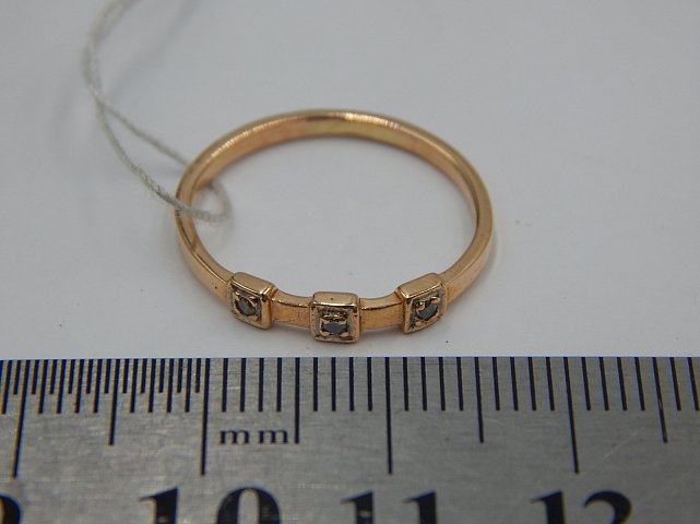 Кольцо из красного золота с цирконием (28518996) 4